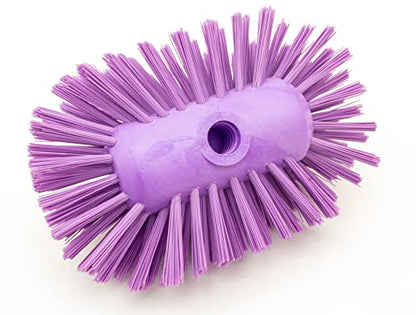 SPARTA Tank and Kettle Scrub Brush Heavy-Duty Tile Brush, Color-Coded and Handle Compatible (Sold Separately) for Optimal Access In Spacious Containers, Plastic, 5.25 X 7.5 Inches, Purple - color: Purple