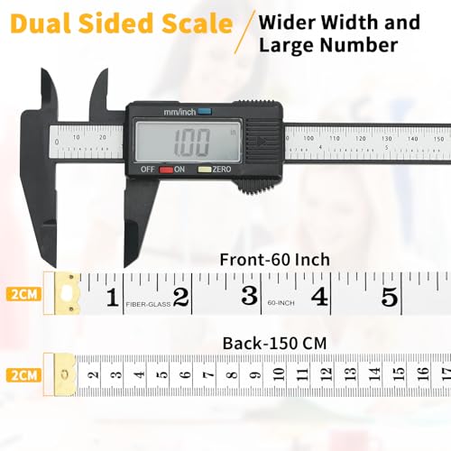 6 Packs Soft Tape Measure Body Measuring Tape Weight Loss, Wider Dual Scale 60 Inch Measuring Tape for Body Measurements Fabric Sewing Cloth Waist Tailor Craft, White - color: White