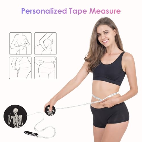 Sewing Tape Measure，Colour Printed Small Retractable Soft Measuring Tape for Tailor Cloth Fabric Body Measurements. - color: Human Skeleton