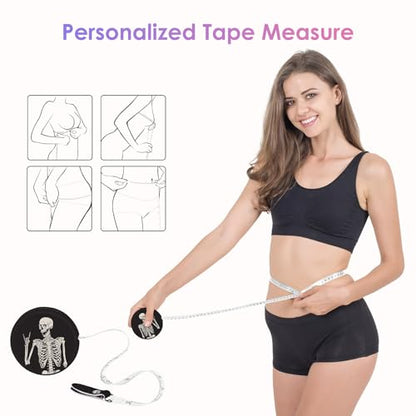 Sewing Tape Measure，Colour Printed Small Retractable Soft Measuring Tape for Tailor Cloth Fabric Body Measurements. - color: Human Skeleton