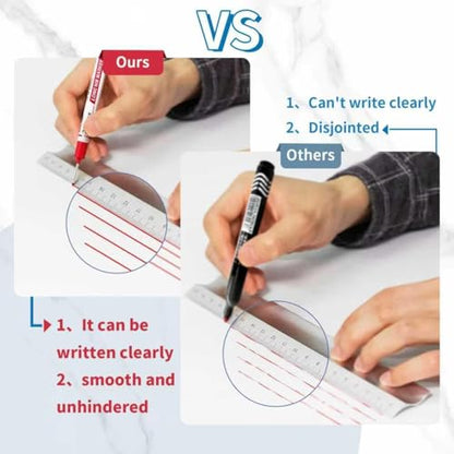 20 PCS Long Head Deep Hole Marker Pens,20mm Long Nib Marker,Longs Nose Markers,Waterproof Construction Markers Marking Tool,Permanent Markers Carpenter Ink marker Pens,Metal marking Pens,Black - color: 20PCS-20MM Black
