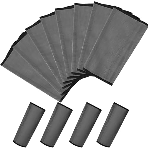 Jexine Set of 8 Mesh Fly Boots for Horse Loose Fitting Non Slip Breathable Horse Fly Leggings Protective Reduces Stress Leg Fatigue Wraps for Preventing Flies Mosquitoes Bite - color: Dark Gray