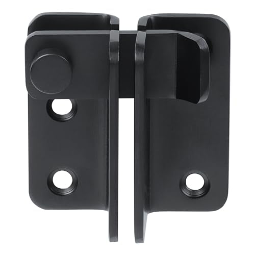 Alise Flip Latch,Gate Latches Slide Bolt Latch Safety Door Lock Catch for Barn Cabinet Pet Cage Wood Fence Bathroom Garage Window,SUS304 Stainless Steel Gate Hardware Locks,Matte Black,MS5009-B - color: Matte Black, size: Large Size (SUS304 SS)