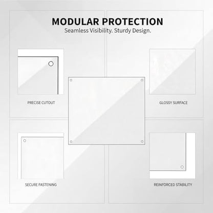 12 Pcs Clear Plastic Cage Guard Panels, 10 x 8.2 in Pet Habitat Siding, Splatter Anti-Splash Fence Dividers with 100 Zip Ties for Rabbit Cages, Guinea Pig Enclosures, Small Animal Protection