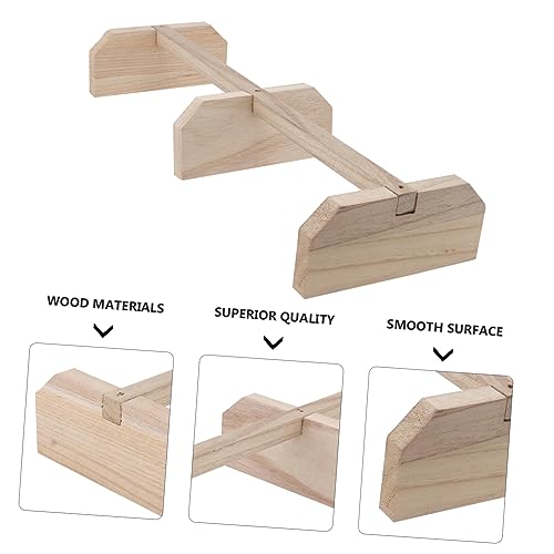 FRCOLOR 2pcs Wooden Chicken Perch Stand for Hens Natural Roosting Bar for Coop Use Promotes Foot Exercise and Beak Trimming Safe Chewing Toy for Chickens and Pet Birds