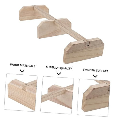 FRCOLOR 2pcs Wooden Chicken Perch Stand for Hens Natural Roosting Bar for Coop Use Promotes Foot Exercise and Beak Trimming Safe Chewing Toy for Chickens and Pet Birds