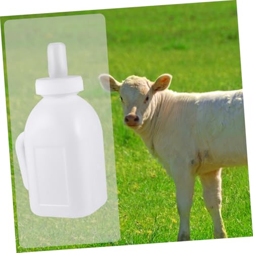 Abaodam 1Set Vertical Lamb Feeding Bottle with Silicone Nipples Durable Feeding Supplies for Farmers Suitable for Sheep Pigs Horses and More Capacity High Temperature
