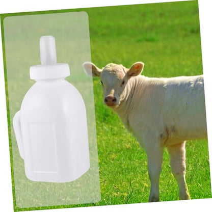 Abaodam 1Set Vertical Lamb Feeding Bottle with Silicone Nipples Durable Feeding Supplies for Farmers Suitable for Sheep Pigs Horses and More Capacity High Temperature