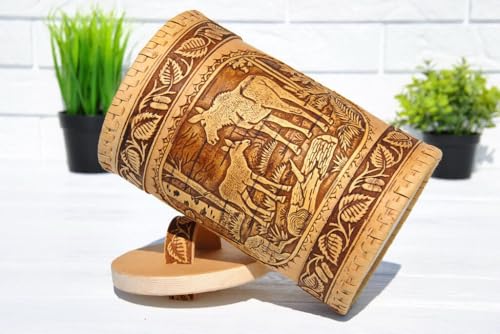 STP GOODS Birch Bark Container, Storage container, Kitchen Container Money to the House Birch Bark (Elk) - color: Elk