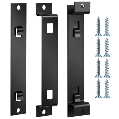 Blulu 2 Sets Bird House Hanger Bracket Stable Rust Proof Galvanized Steel Mounting Bracket for Securing Bird Houses Nesting Boxes Feeders, Quickly Remove for Cleaning (Black) - color: Black