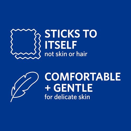 OVIK Health CoFlex NL – Self-Adhering Elastic Bandage – Non-Latex – First Aid – Comfortable and Gentle – White, 2 inch, 2 Rolls - size: 2 Inch - 2 Count, style: White