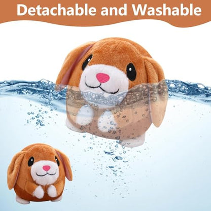 Active Moving Plush Toy, Interactive Pet Bouncing Balls, USB Rechargeable Sound Electronic Dog Toy, Cute Squeaky Pig Dog Toy - color: Dog