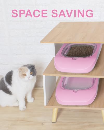 10-13Lbs Airtight Dog Food Storage Container,Collapsible Pet Food Storage | Dog Food Container with Double Airtight Seal,Cat Food Container Dry Food Fresh,Space Saving,Pest/Mouse-proof,Scoop - color: Pink/10-13 Lbs