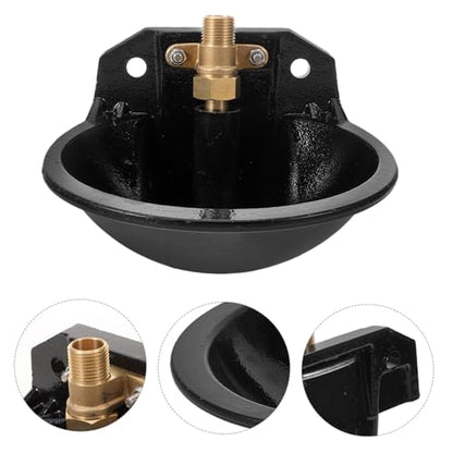 SUPVOX Large Capacity Automatic Waterer for Livestock Durable Cast Cow Water Bowl with Valve for Cattle Sheep Horses and Pigs Outdoor Water Feeder