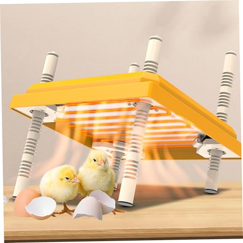 Heat Lamp for Chicks, Chick Brooder Heat Plate, Adjustable Height & Angle Chick Warmer, Energy-efficient Heating Plate for Chicks, Orange Yellow.