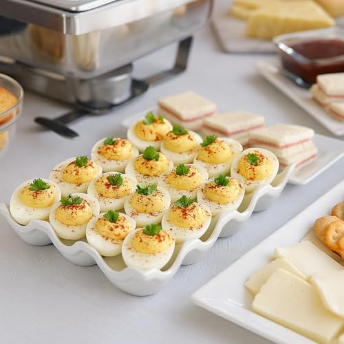 HIC Kitchen Egg Crate, Fine Porcelain, Holds 1 Dozen Eggs - style: Egg Crate
