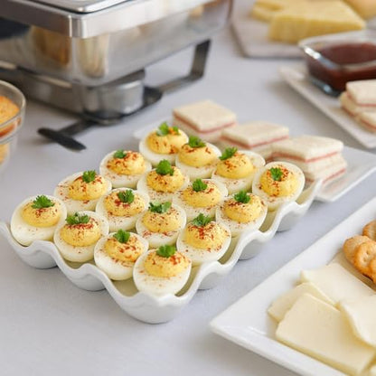 HIC Kitchen Egg Crate, Fine Porcelain, Holds 1 Dozen Eggs - style: Egg Crate