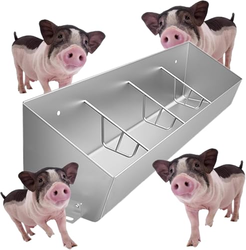 Heavy Duty Pig Feeder Trough/Livestock Feeding & Watering Troughs, Interior Outside Pot Belly Pig Water Trough 4' 5 6 Feet Long, for Pasture Sheds Pen Weatherproof(1.2m/3.9ft 4bit)