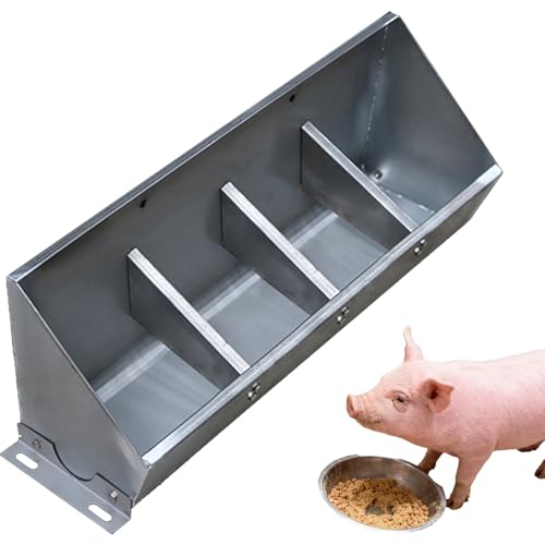 Durable Pig, Cattle & Goat Feeding Trough - Versatile Livestock Hay Feeder & Waterer for Farm, Pen & Stable - Essential Animal Feeder for Optimal Nutrition,Long 50cm (1.6ft) - 4 bit - size: Long 50cm (1.6ft) - 4 bit