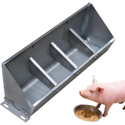 Durable Pig, Cattle & Goat Feeding Trough - Versatile Livestock Hay Feeder & Waterer for Farm, Pen & Stable - Essential Animal Feeder for Optimal Nutrition,Long 50cm (1.6ft) - 4 bit - size: Long 50cm (1.6ft) - 4 bit