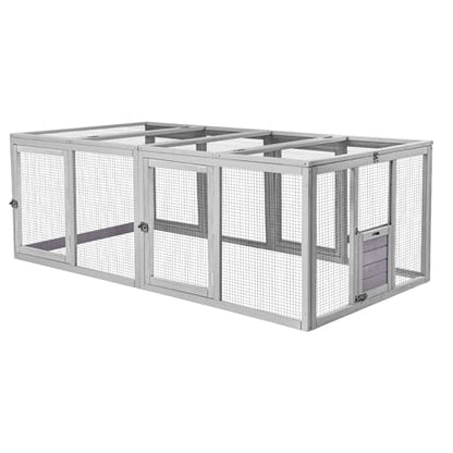 Aivituvin Chicken Coop Extension Run Outdoor 20.73 ft² Large Coop Enclosure Chicken Tunnels for 4-6 Chickens, Ducks and Small Animals