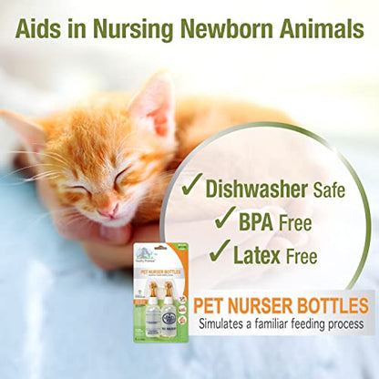 Four Paws Pet Nursing Feeding Bottle for Kittens & Puppies, 2 oz. - color: Clear, size: 1 Count (Pack of 1)