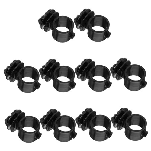 Happyyami 10pcs DIY Post Insulators for Electric Fence Durable Insulators High Voltage Capacity Easy to Install Firm Attachment for Livestock Fencing - color: Black