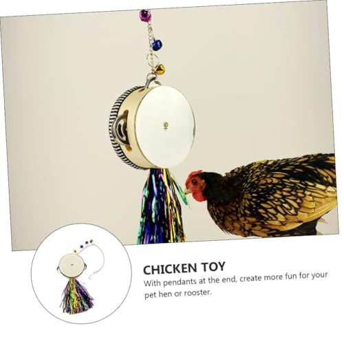Stainless Steel Double Sided Mirror Drum for Hens and Roosters Engaging Pet for Healthy Growth and Intellectual Development Fun Chicken Play Equipment to Boredom
