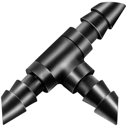 110 Pack Drip Irrigation 1/4" Barbed Tee Fittings, Drip Line Barbed T Connectors for 1/4 Inch Irrigation Tubing Micro Irrigation Connection Parts for Garden Sprinkler Systems - size: 1/4 Inch Tee-110P