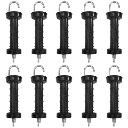 10 PCS Gate Handle Electric Fence Handles for Electric Fence, Insulated Spring Tension, Replacement Accessories for Fencing, for Pasture