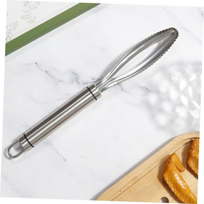 Stainless Steel Chicken Lung Scraper Tool Handheld Poultry Lung Removal Equipment for Efficient Chicken Processing on Farms and at Home 9.44X1.18X1.18In