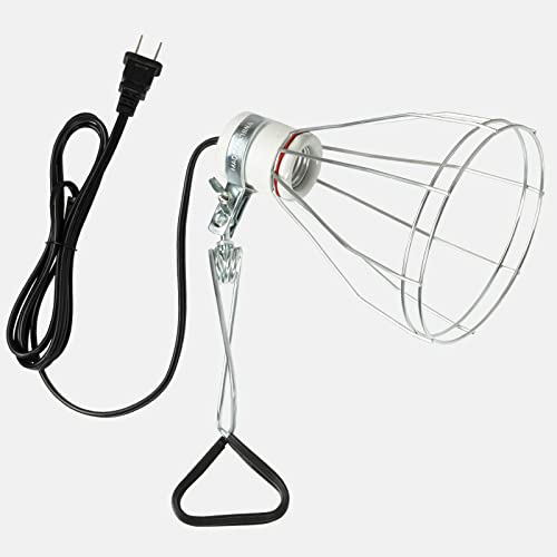 Simple Deluxe Clamp Lamp Light with Steel Cage Wire Grill Up to 250W E26 Socket (No Bulb Included), 6' Cord, 1 Pack - size: Lamp Cage (250 Watts), style: 1-Pack (Ceramics)