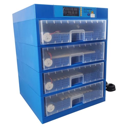 256 Eggs Incubator with Auto Turning Watering Temperature Humidity Display Drawer Style Tray for Chicken Duck Quail Eggs 80W 110V