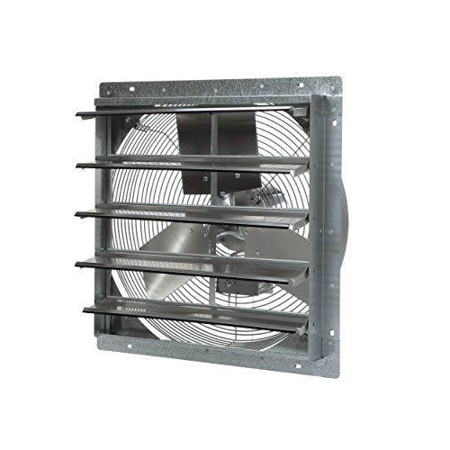 TPI Corporation CE20-DS Direct Drive Exhaust Fan – 120 Volt, 20 Inch Shuttered Industrial Fan. Workshop Ventilation Fans