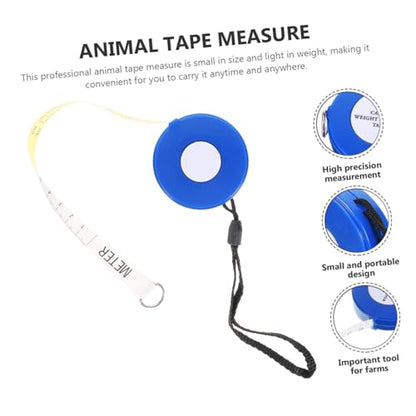 Animal Weight Measuring Tape 2.5m Blue Pig Cattle Goat Body Tape Measure for Livestock Chest Girth and Weight Measurement Farm Use Style