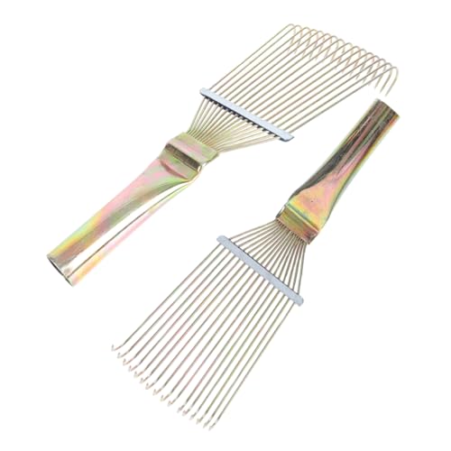 UKCOCO 2pcs Horse Grooming Comb Horsehair Wool Combs Rake for Horse Cattle Livestock Hair Removal