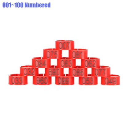 Pigeons Leg Ring, Chicken Leg Bands Poultry Foot Bands Plastic Bird Identify Clip On Ring Markers Identify for Ducks Chicks Chicken Guinea Pigeons Goose Bantam Finch Dove Lovebird Quail 100Pcs - size: 10mm