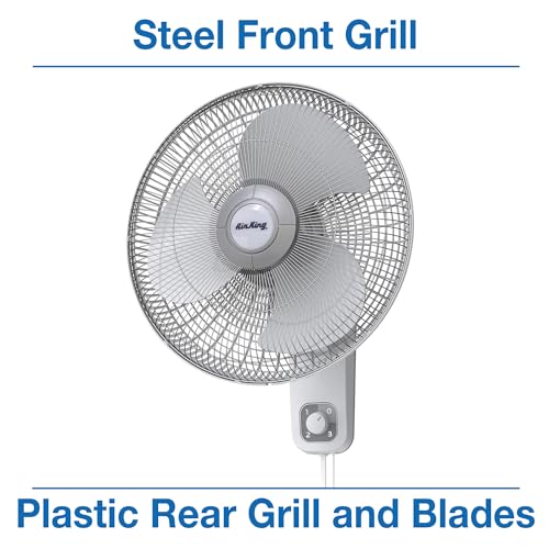 Air King 9016 Commercial Grade Oscillating Wall Mount Fan, 16-Inch - size: 16 inch, style: Classic