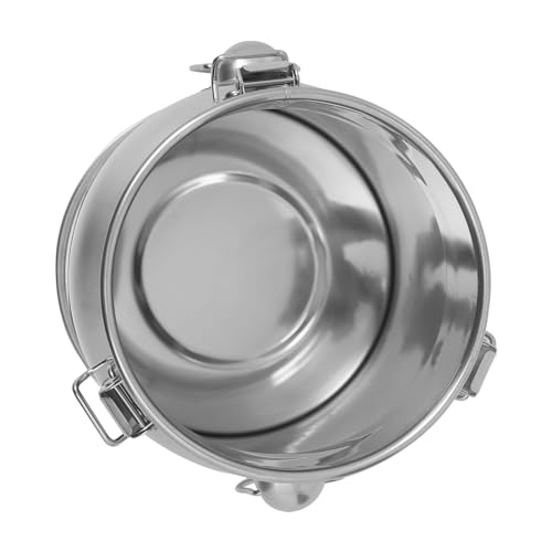 201 Stainless Steel Milk Can, 5L/1.32Gal Sealed Milk Container with Tight Lid and Handle, Anti-Leak Liquid Storage Pail Tote Jug for Milk, Wine, Water - Restaurant, Kitchen, Farm Dispenser - size: 5L