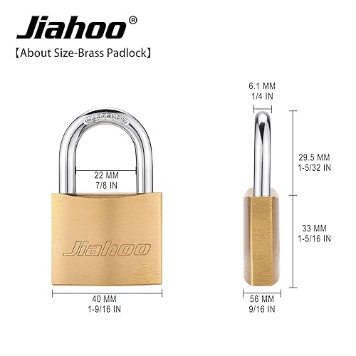 JIAHOO Door Lock Gate Latch, Heavy Duty Slide Bolt Door Lock with Brass Padlock & 3 Keys, Sliding Bolt Latch Hardware kit for Wooden Fence, Shed Door, PVC Fence, Barn Door - style: Slide Bolt Latch & Padlock
