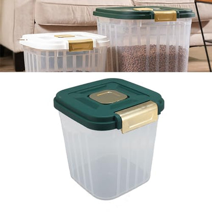 Yosoo 5KG Rice Storage Container, Sealed Bin with Lid, Pet Food Flour Grain, White, 2 counts, PP Material, for Kitchen, Pantry Organization (03) - color: 03