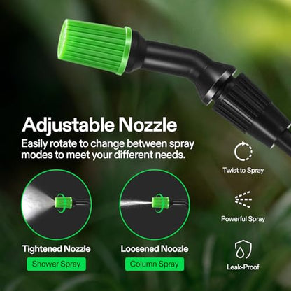 VIVOSUN Pump Sprayer 2 Gallon, Pressurized Lawn & Garden Water Spray Bottle with Adjustable Shoulder Strap, Pressure Relief Valve, for Spraying Plants, Garden Watering and Cleaning - color: Green, size: 2.1 Gallons