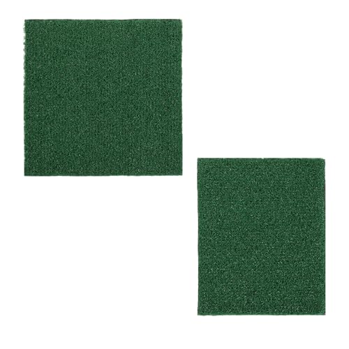 2pcs Reusable Chicken Coop Nesting Pads - Washable Grass Carpet Nest Mat for Laying Hens - Egg-Protecting Artificial Turf Bedding for Poultry House and Chicken Box Liners