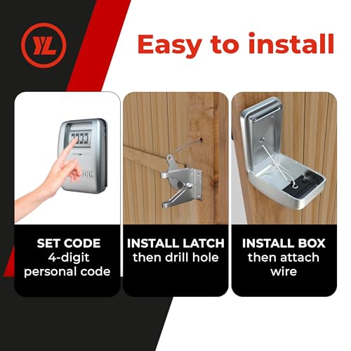 Keyless Gate Lock – Secure Fence Lock and Latch – Strong Durable System (XLS – Silver Heavy Duty – 2-Pack) - style: XLS - Heavy Duty (2 Pack)