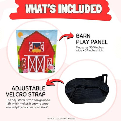 Couch Swag Play Panel for Childrens Foam Sofa Kids Couch (Barn) - style: Farm