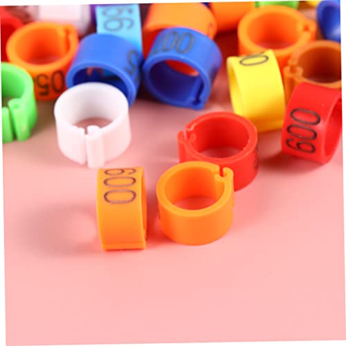 LIOOBO 100PCS 8mm Plastic Bird Foot Rings for Pigeons and Parrots Numbered Identification Rings Sturdy Leg Bands for Bird Supplies