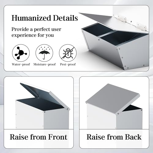 2 Door Hog Feeder, Heavy Duty Steel Piglets Feeder, 3.7 Bushels Pig Feeder, Livestock Feeder for Feeding up to 8 Pigs