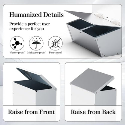 2 Door Hog Feeder, Heavy Duty Steel Piglets Feeder, 3.7 Bushels Pig Feeder, Livestock Feeder for Feeding up to 8 Pigs