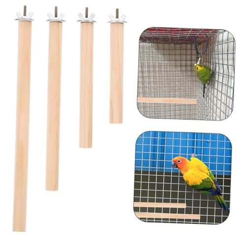 4pcs Natural Parrot Perch Comfortable Bird Perches for Parrots and Cockatiels Includes Easy Maintenance and Aesthetic Design for Bird Cages
