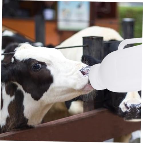 balacoo 1set Plastic Bottle Feeder for Breast Feeding Silicone Teats Farming Supplies for Livestock